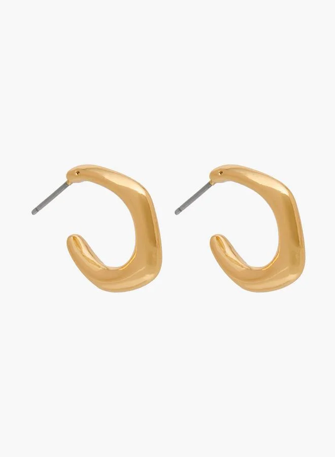 Flora Bella By Shoexpress Metallic Earrings With Pushback Closure - Set Of 3